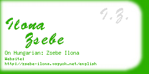 ilona zsebe business card